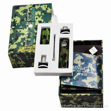 Camo Wax Vaporizer with 3.3 to 4.2V Normal Working Voltage, Measures 103 x 17.3mm